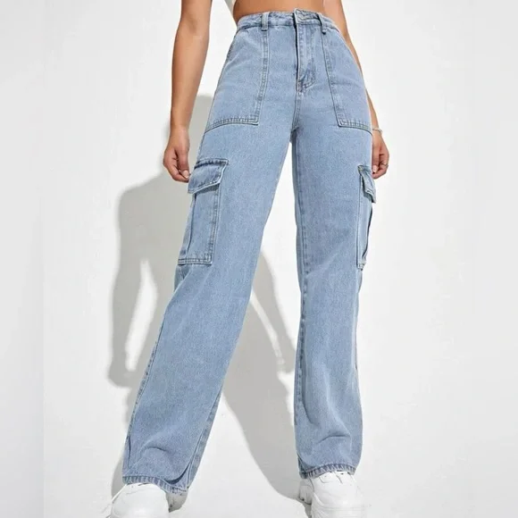 Denim Cargo Jeans *NEW** - Picture 3 of 3